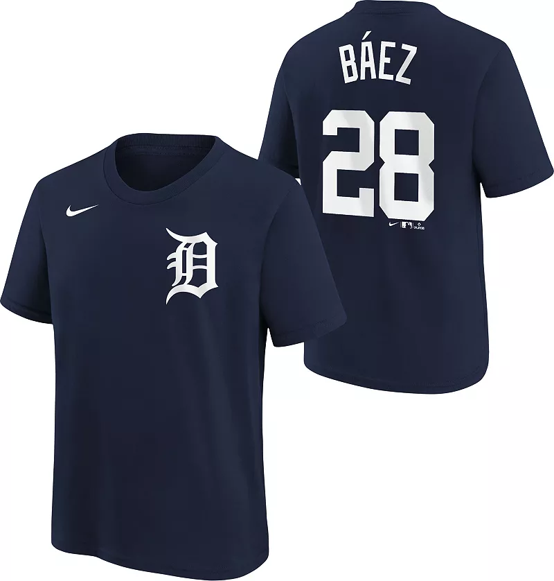 

Темно-синяя домашняя футболка Nike Youth Detroit Tigers Javier Báez #28