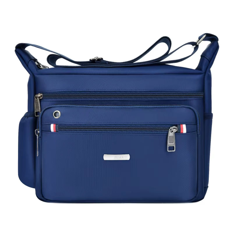 

Вместительная повседневная сумка через плечо из ткани Оксфорд - универсальная легкая сумка на плечо для путешествий PUANTI, синий