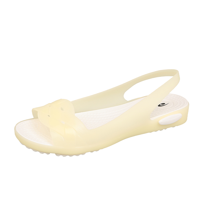 JSWEI Женские сандалии на одной застежке бежевые, цвет Beige