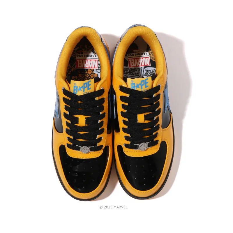 A BATHING APE Низкие скейтерские кроссовки мужские желтые — фото 4