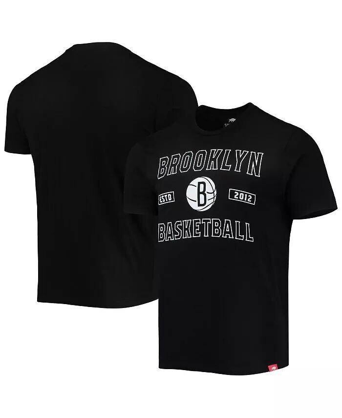 

Мужская черная футболка Brooklyn Nets Tri-Blend Sportiqe