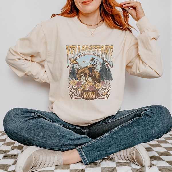 

Футболка Yellowstone cowboy ranch с длинным рукавом Simply Sage Market, Ivory, Зеленый, Футболка Yellowstone cowboy ranch с длинным рукавом Simply Sage Market, Ivory