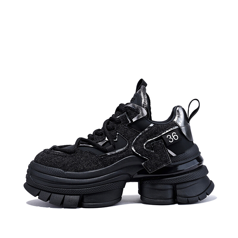 

Кроссовки BELLALILY Chunky Sneakers Women's Low-Top, черный