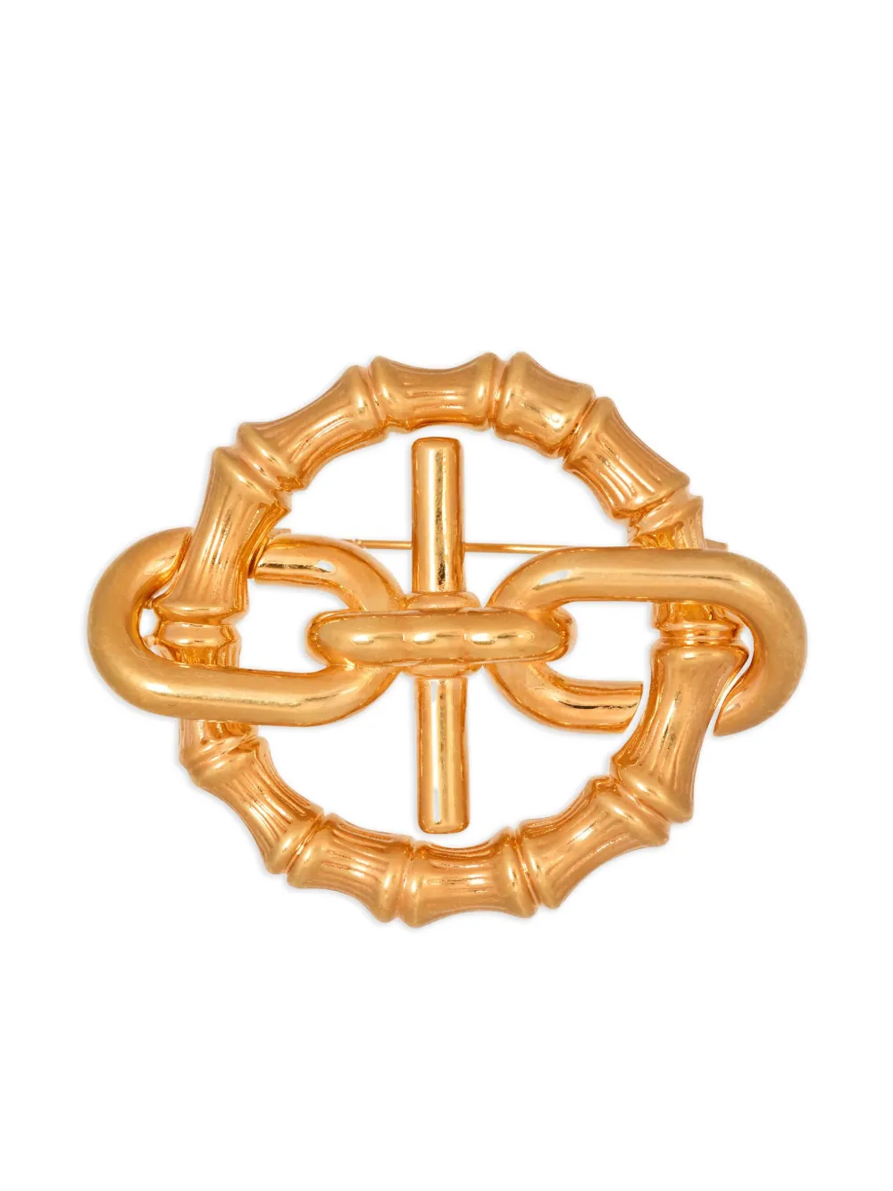 

Брошь с бамбуковой цепочкой BALMAIN, золотой