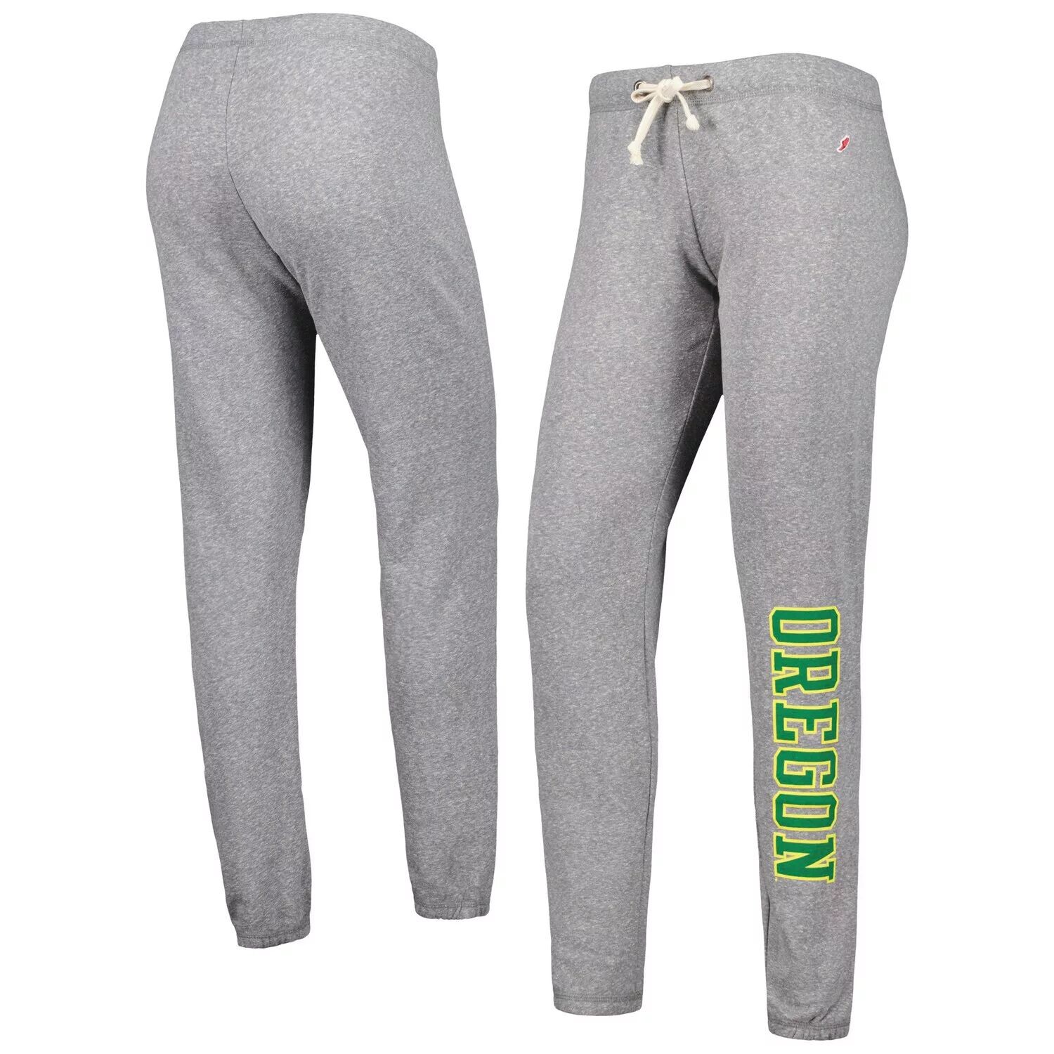 

Женская студенческая одежда Heather Grey Oregon Ducks Tri-Blend Jogger Брюки Victory Springs