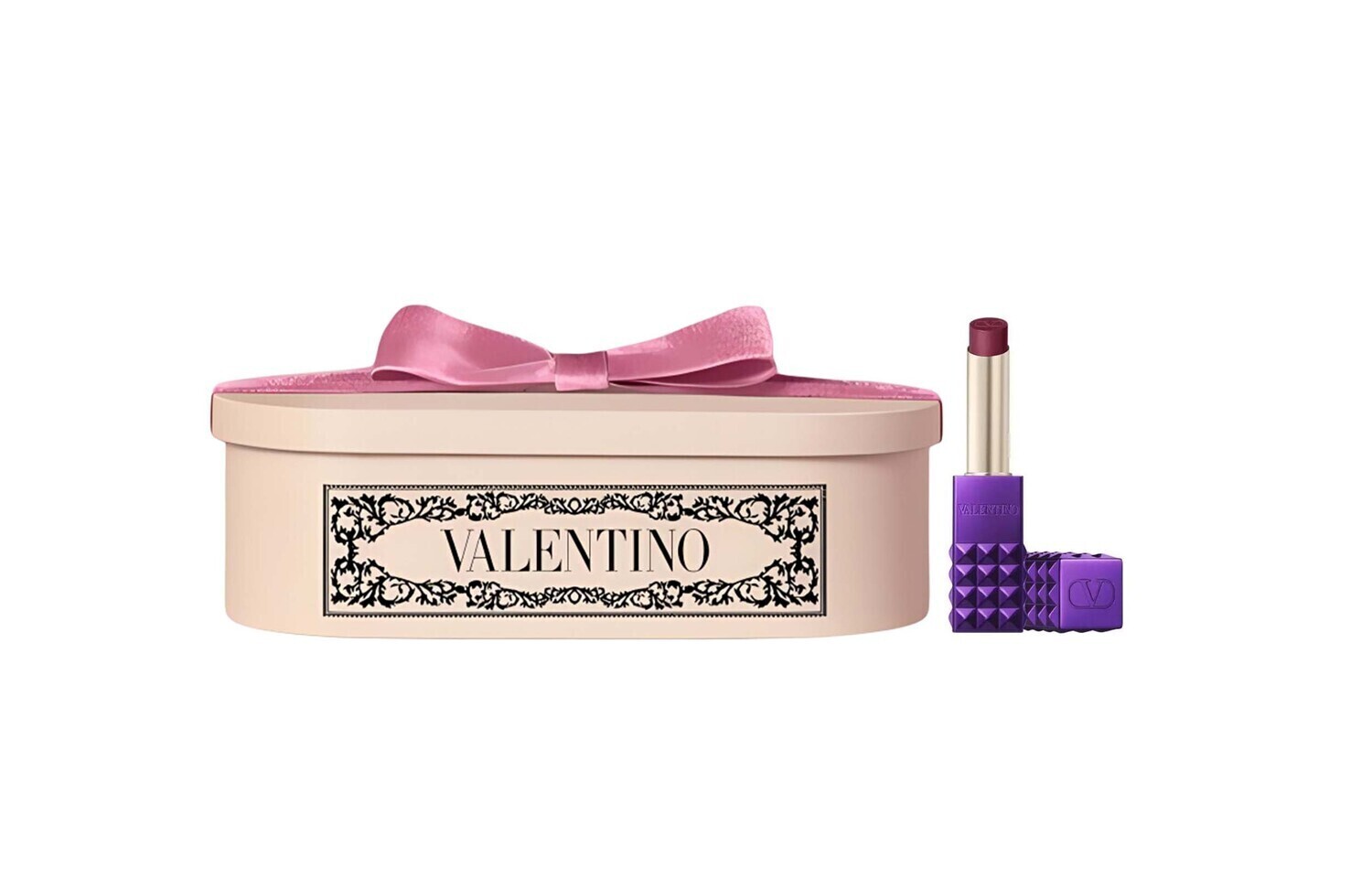 Valentino Матовые стойкие помады Box Limited Edition Wilderness Purple Stud, матовые, легко растушевываются, 2,3 г — фото 2