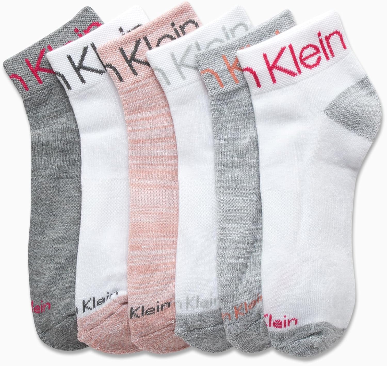Носки Calvin Klein для девочек, 6 шт., эластичные, с мягкой подошвой, с поддержкой свода стопы, White Multi — фото 4