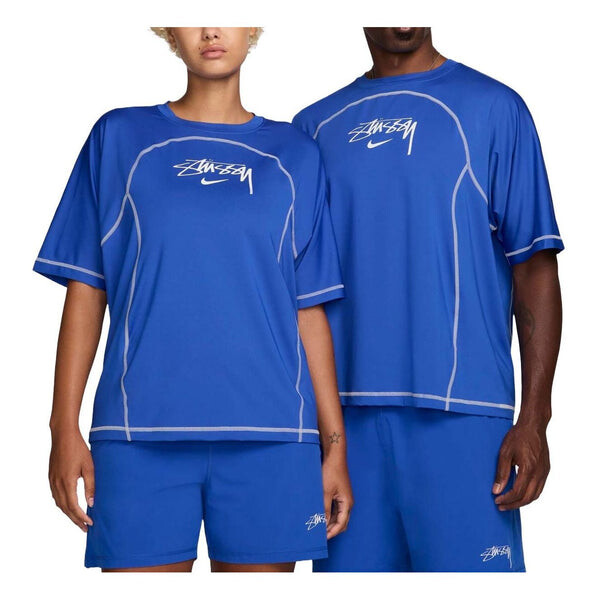 

Футболка x stussy uv t-shirt 'hyper royal' Nike, синий