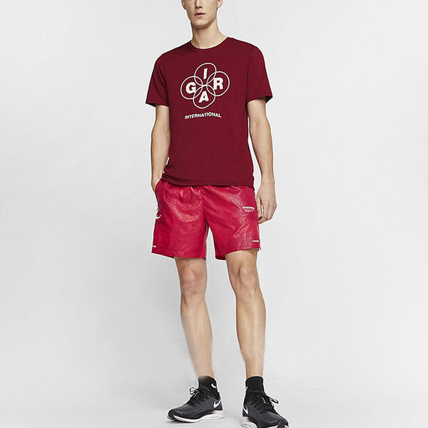 Шорты x gyakusou logo беговые тренировочные шорты мужские Nike, красный — фото 3
