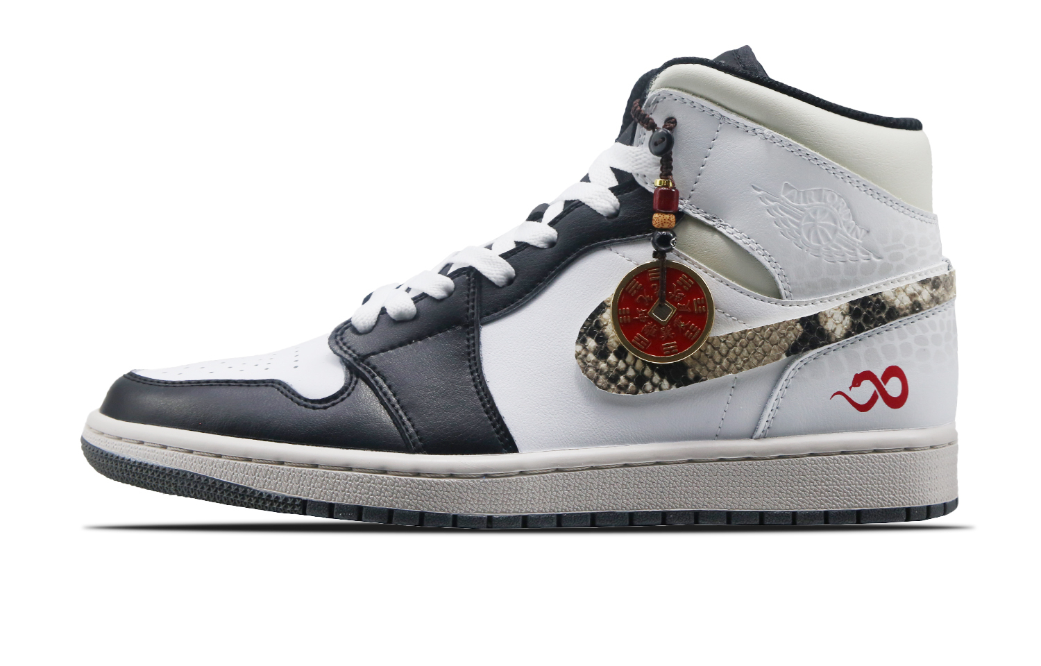 

Jordan Кроссовки Air 1 Vintage баскетбольные мужские Mid top Black/White