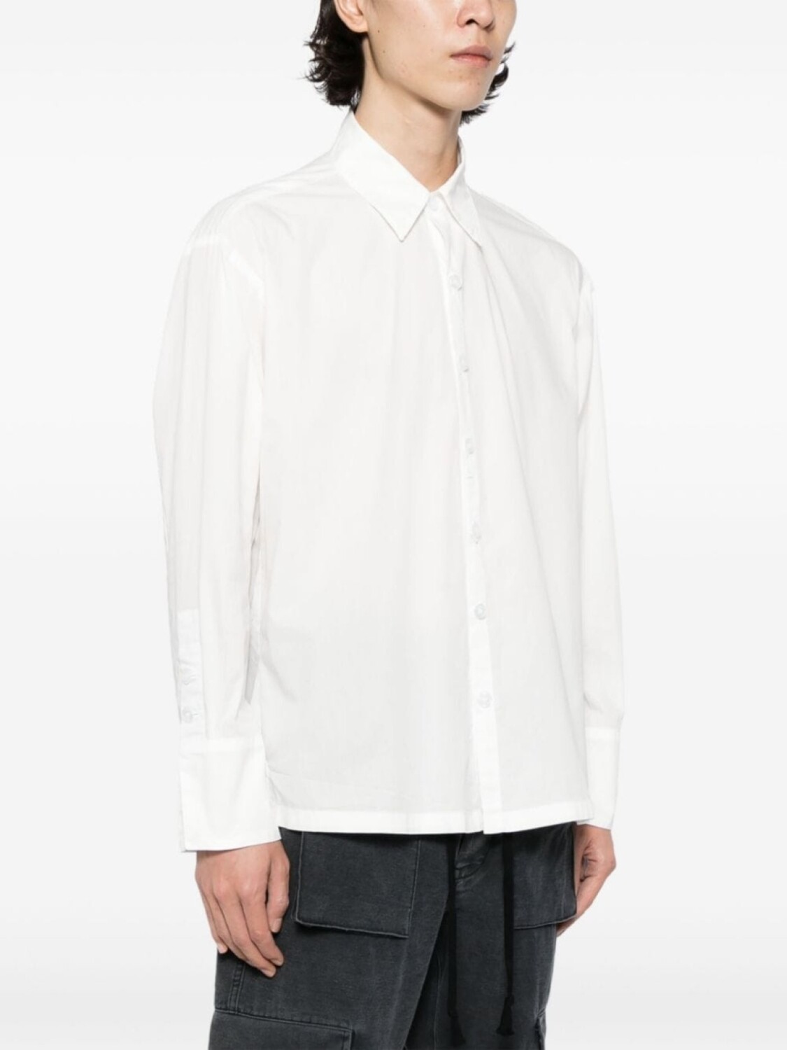 

Greg Lauren хлопковая рубашка с длинным рукавом, белый