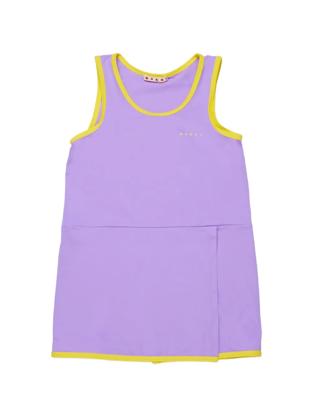Купальник с контрастной отделкой Marni Kids, фиолетовый