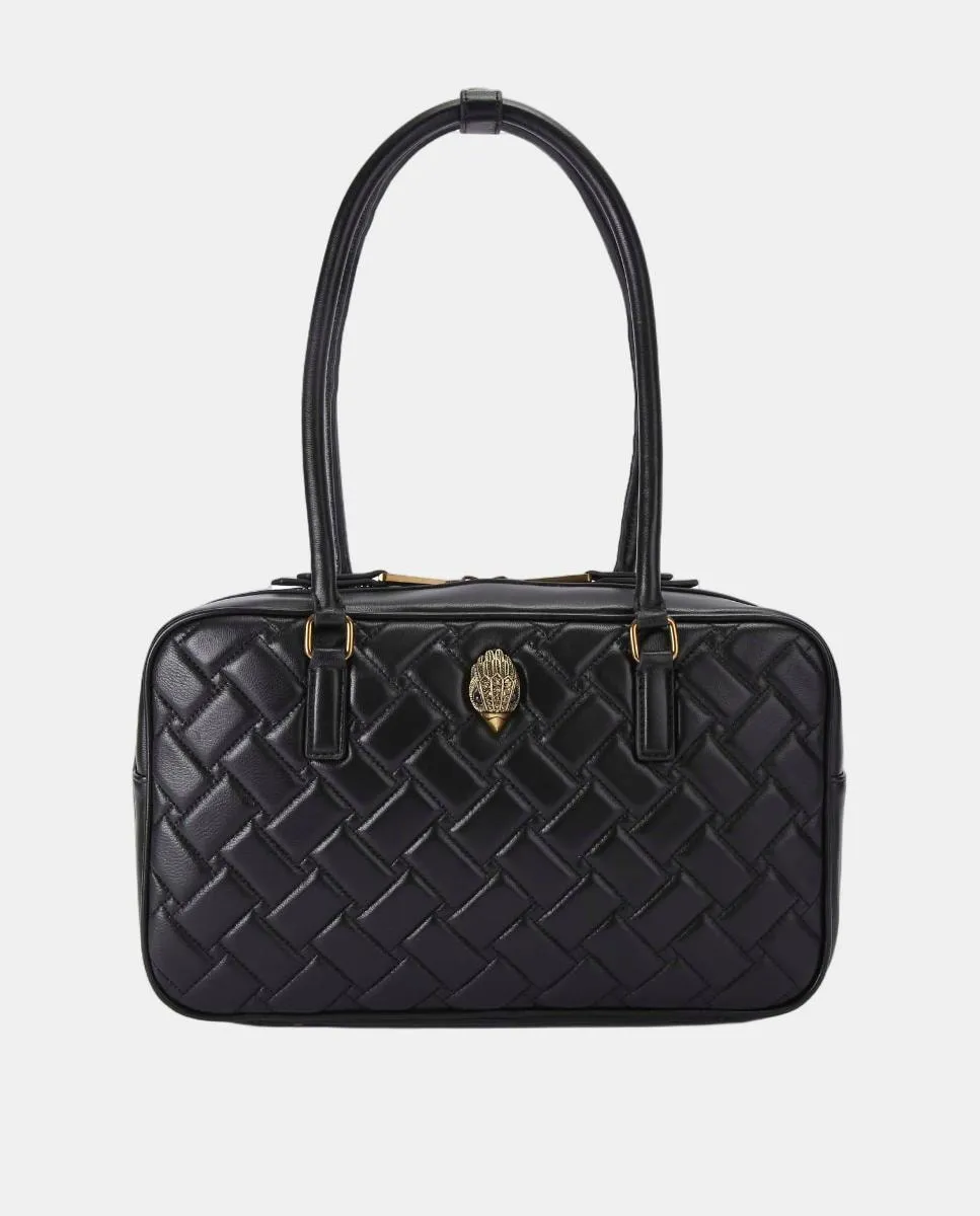 

Kensington Большая черная стеганая сумка Kurt Geiger, черный