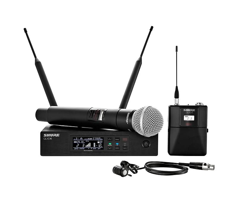 

Беспроводная микрофонная система Shure QLXD12/485-J50A Handheld and Lavalier Combo Wireless Microphone System. J50 Band QLXD12485-J50A-U