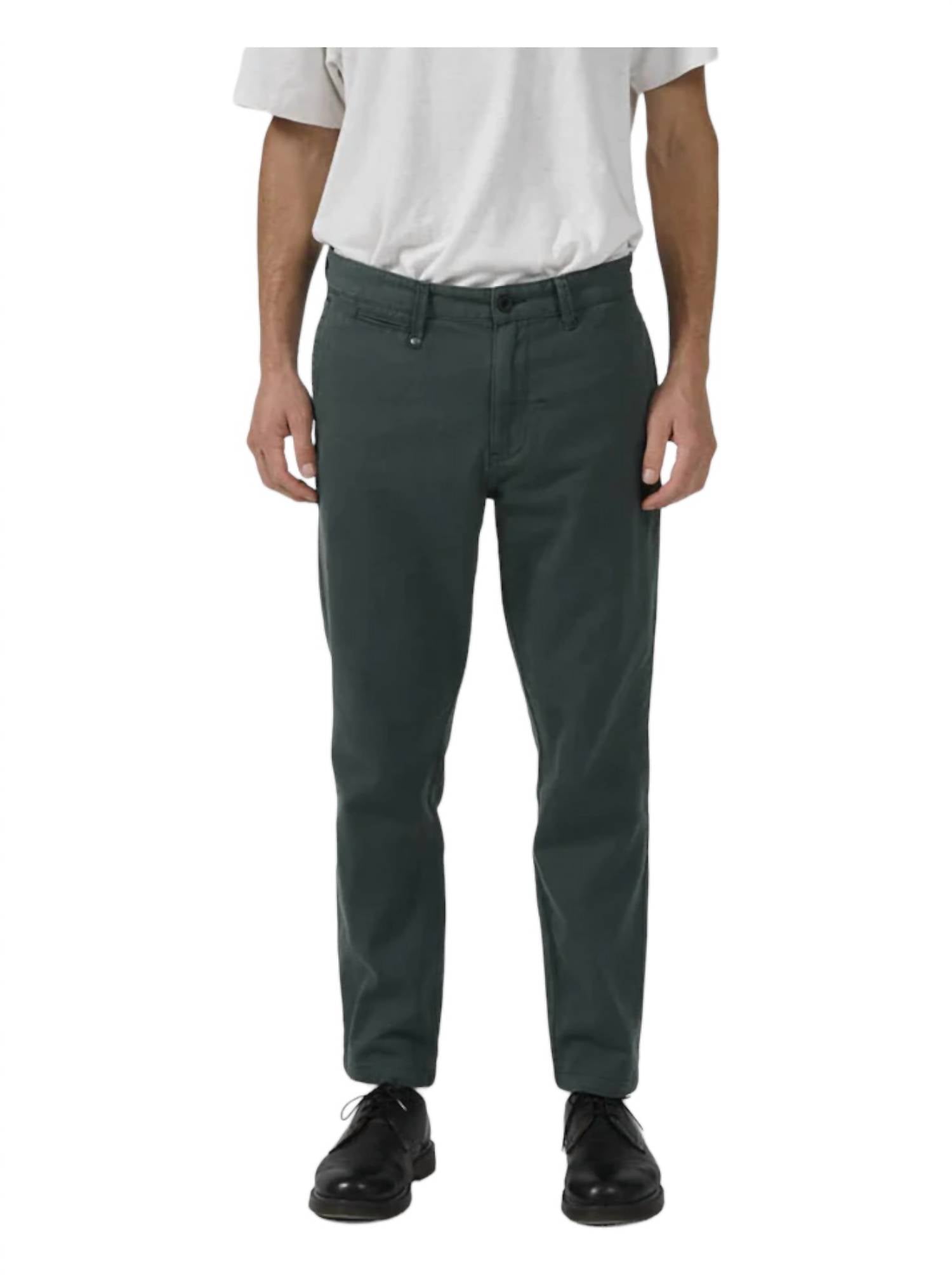 

Минималистичные укороченные брюки-чинос в цвете Mallard Green Thrills