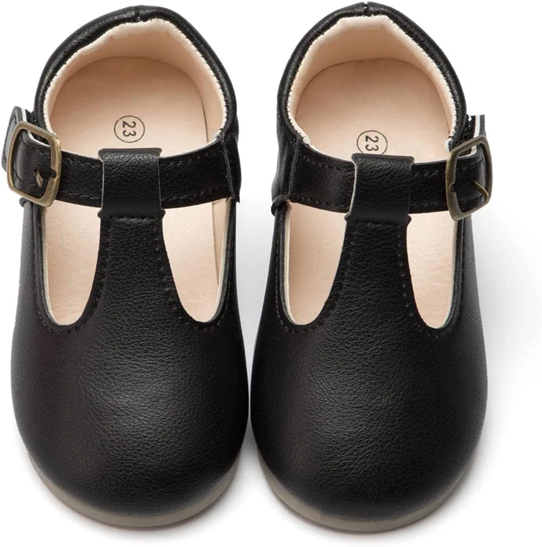 Ботинки T-Strap Ballet Flat, Girls, Black — фото 3