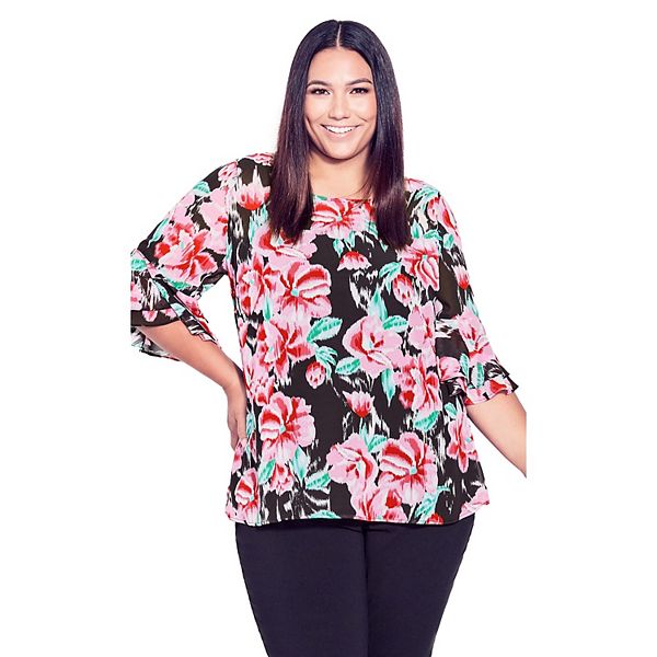 

Женский топ Alex Double Flutter plus size Avenue
