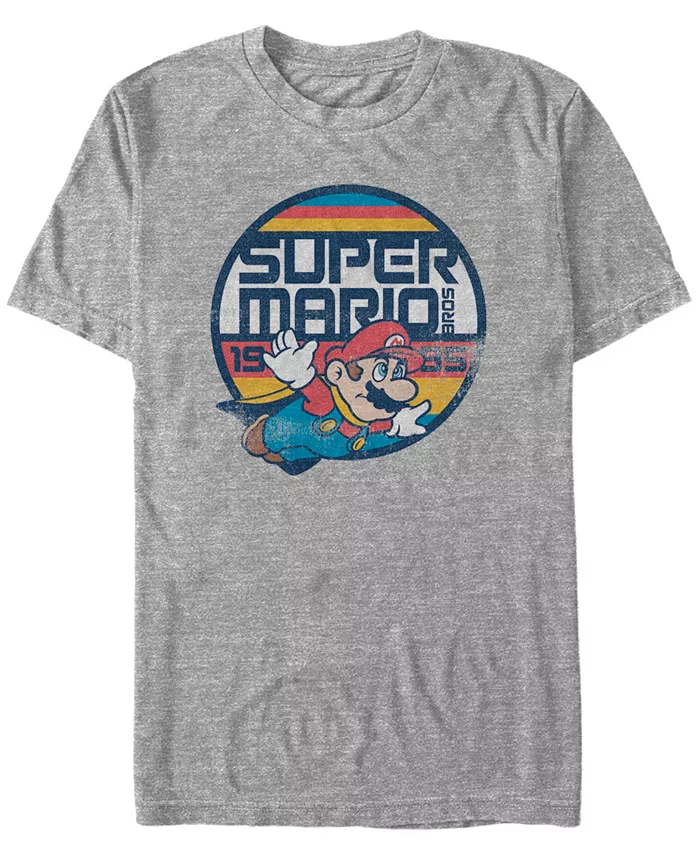 

Футболка с коротким рукавом Nintendo Men's Super Mario Flying Mario Fifth Sun, серый