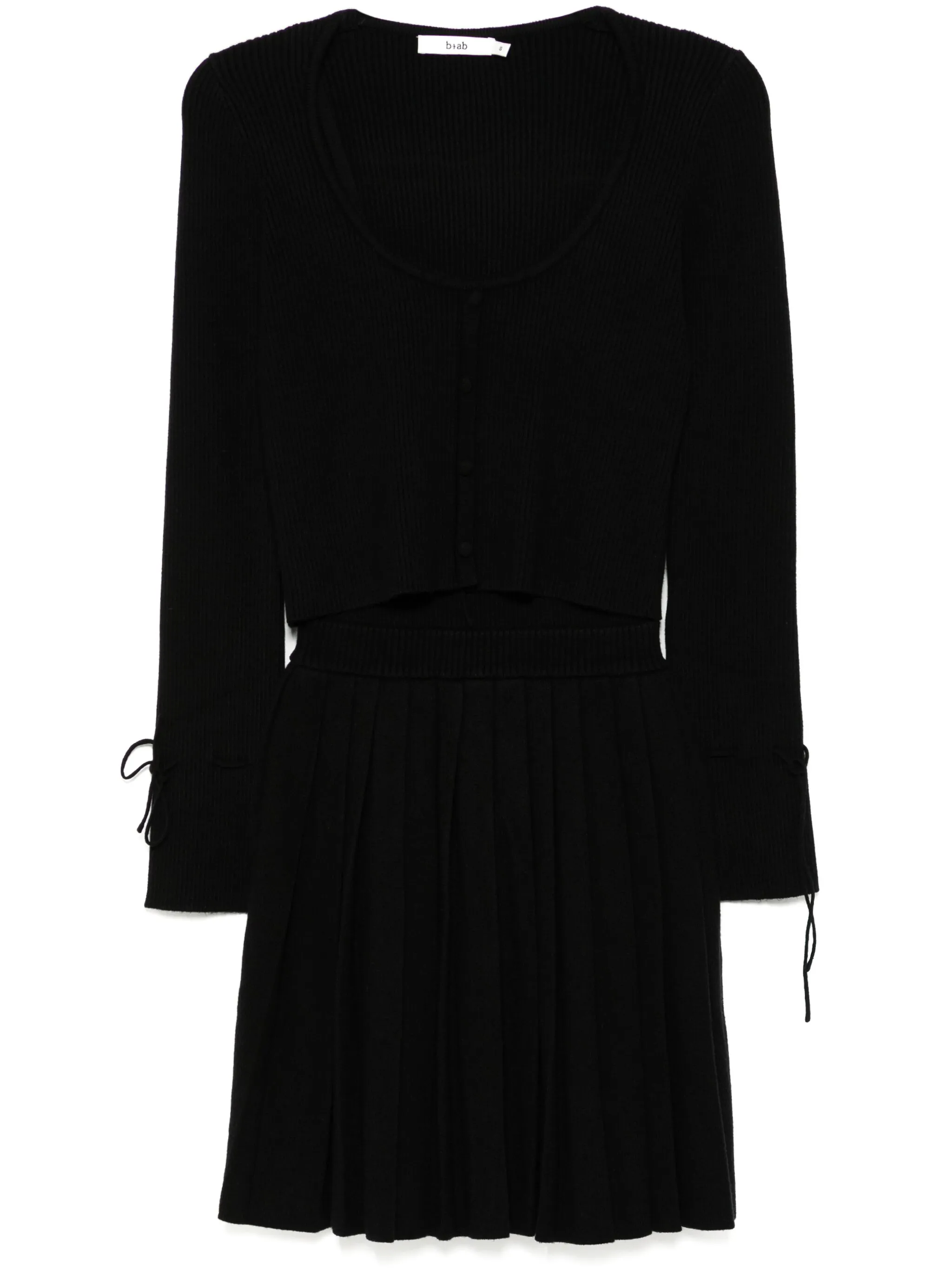 

Комплект из платья и кардигана в рубчик B+Ab, черный