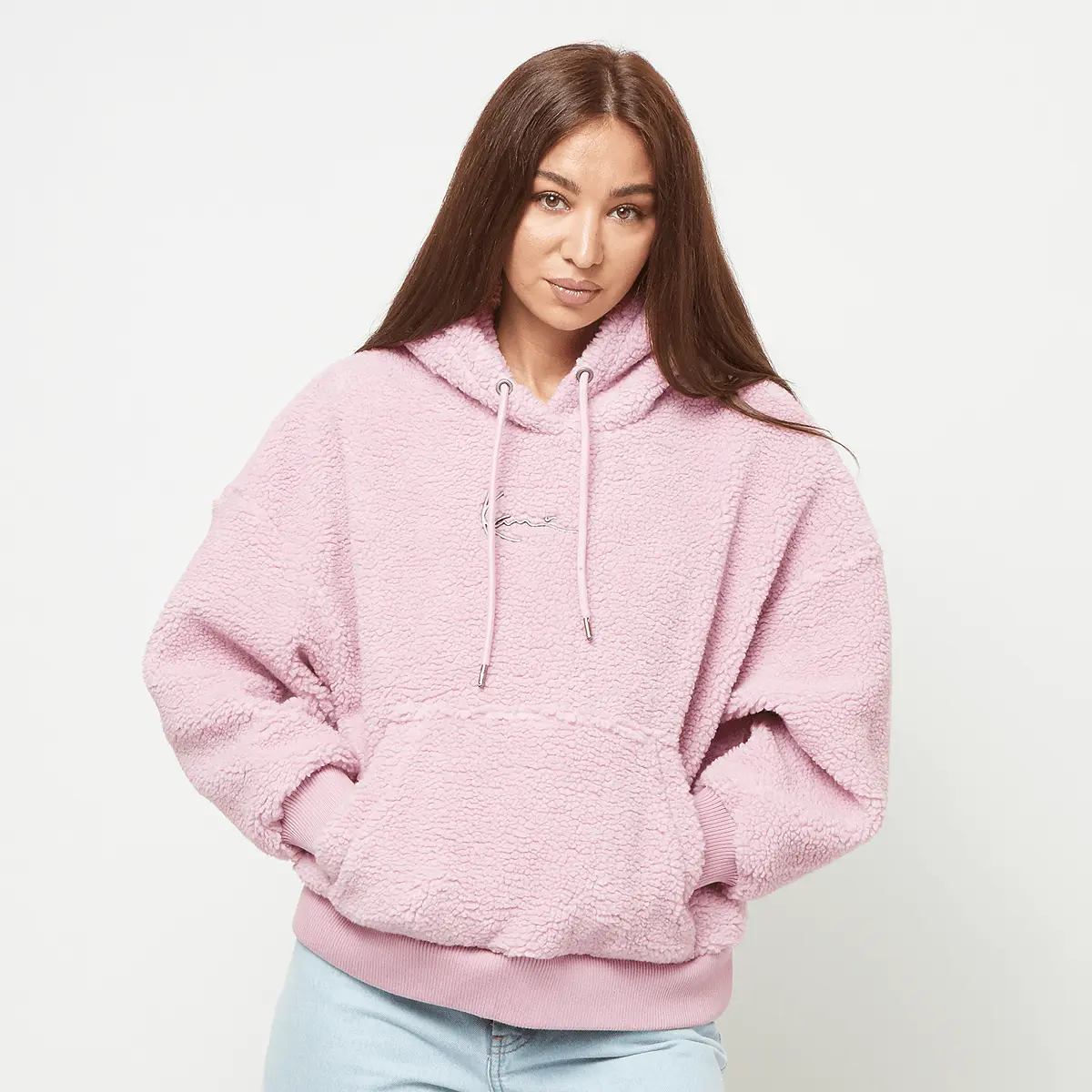 

Худи Karl Kani Metal Signature Teddy Oversized, розовый