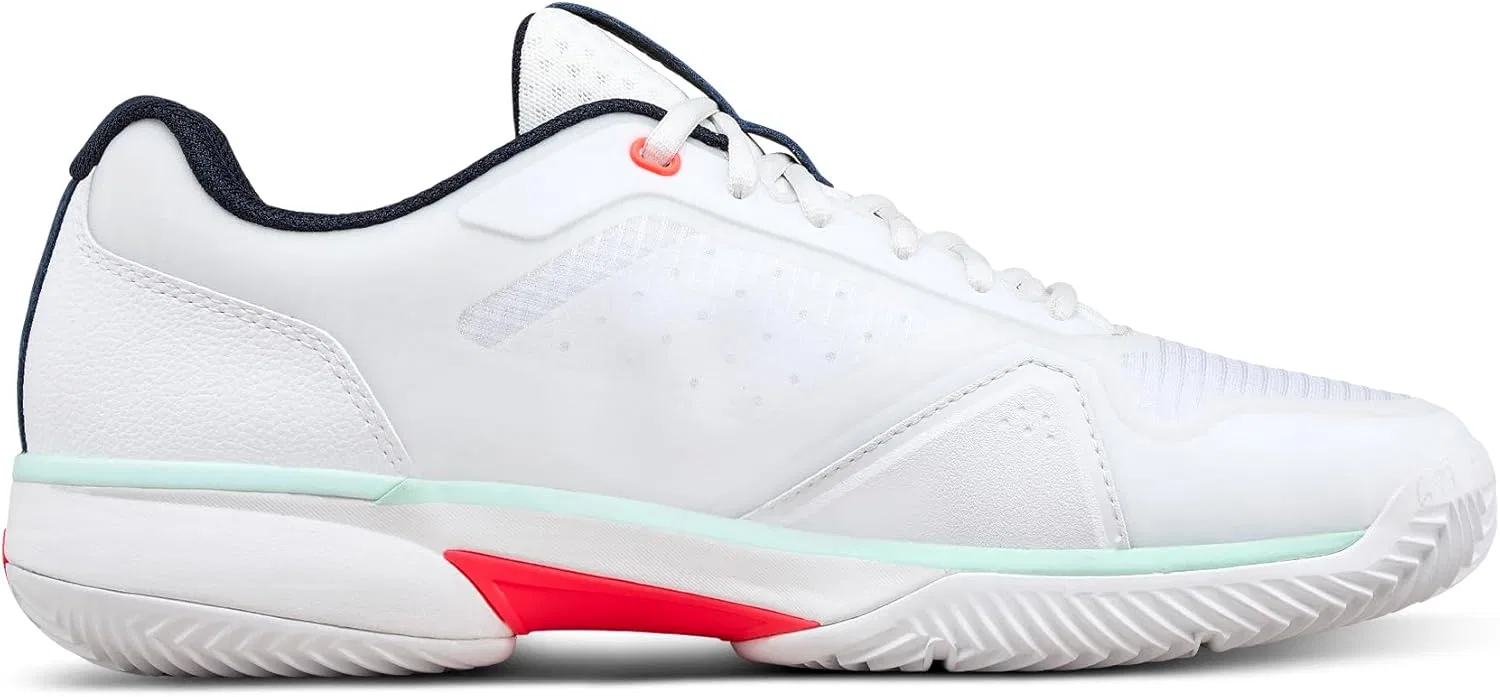 Кроссовки теннисные для мужских глиняных кортов Wilson Rush Lite 5, White/Bay/Fiery Coral — фото 2