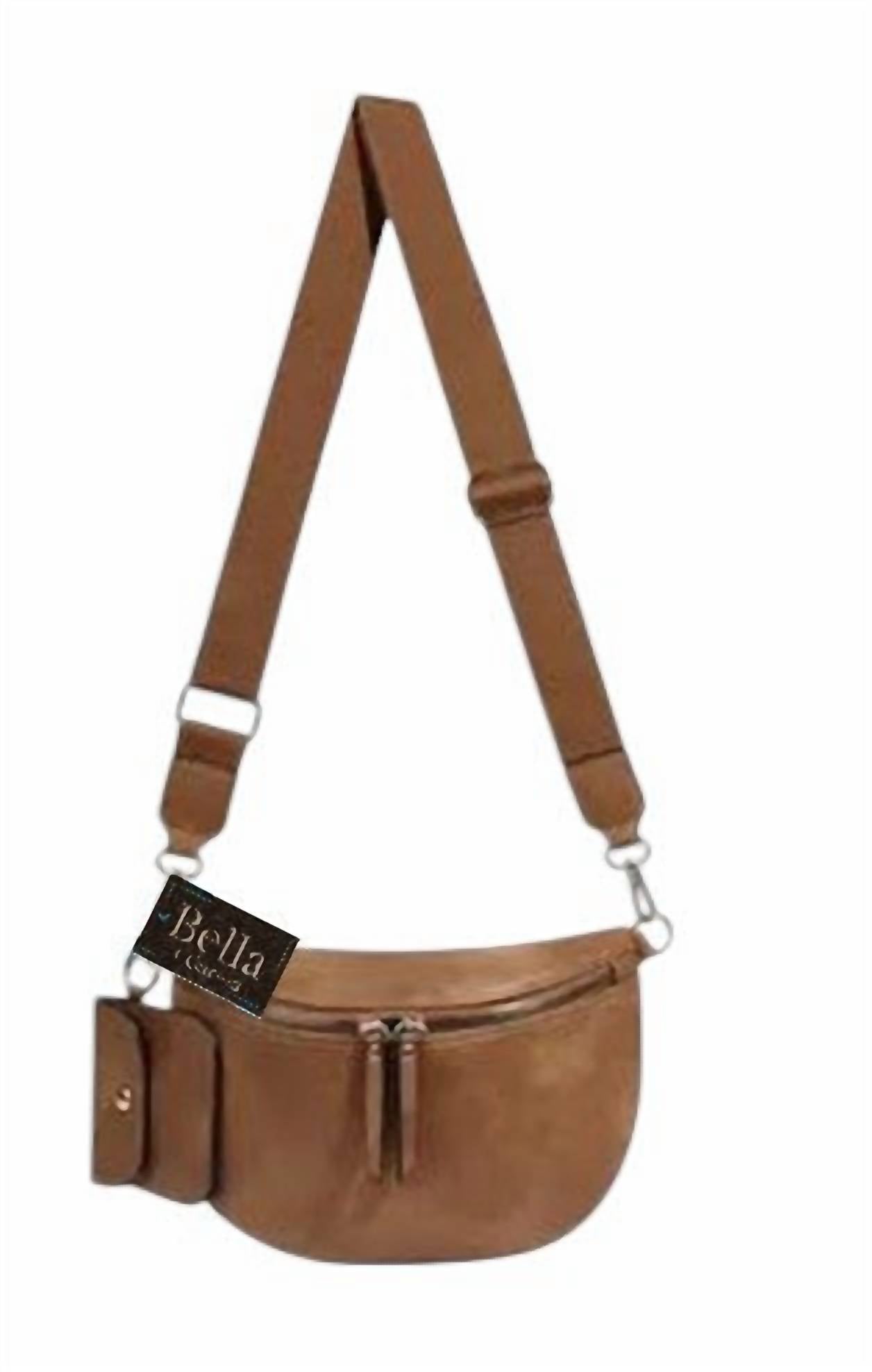 

Bella + Carina Женская сумка через плечо с отстегивающимся кошельком, коричневого цвета