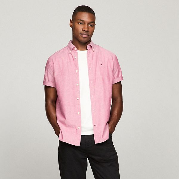 

Мужская рубашка oxford с коротким рукавом Tommy Hilfiger, Royal Berry Solid