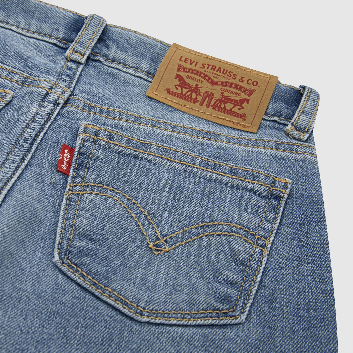 Широкие джинсы для девочек 4-6 лет Levi's, Medium Wash — фото 4