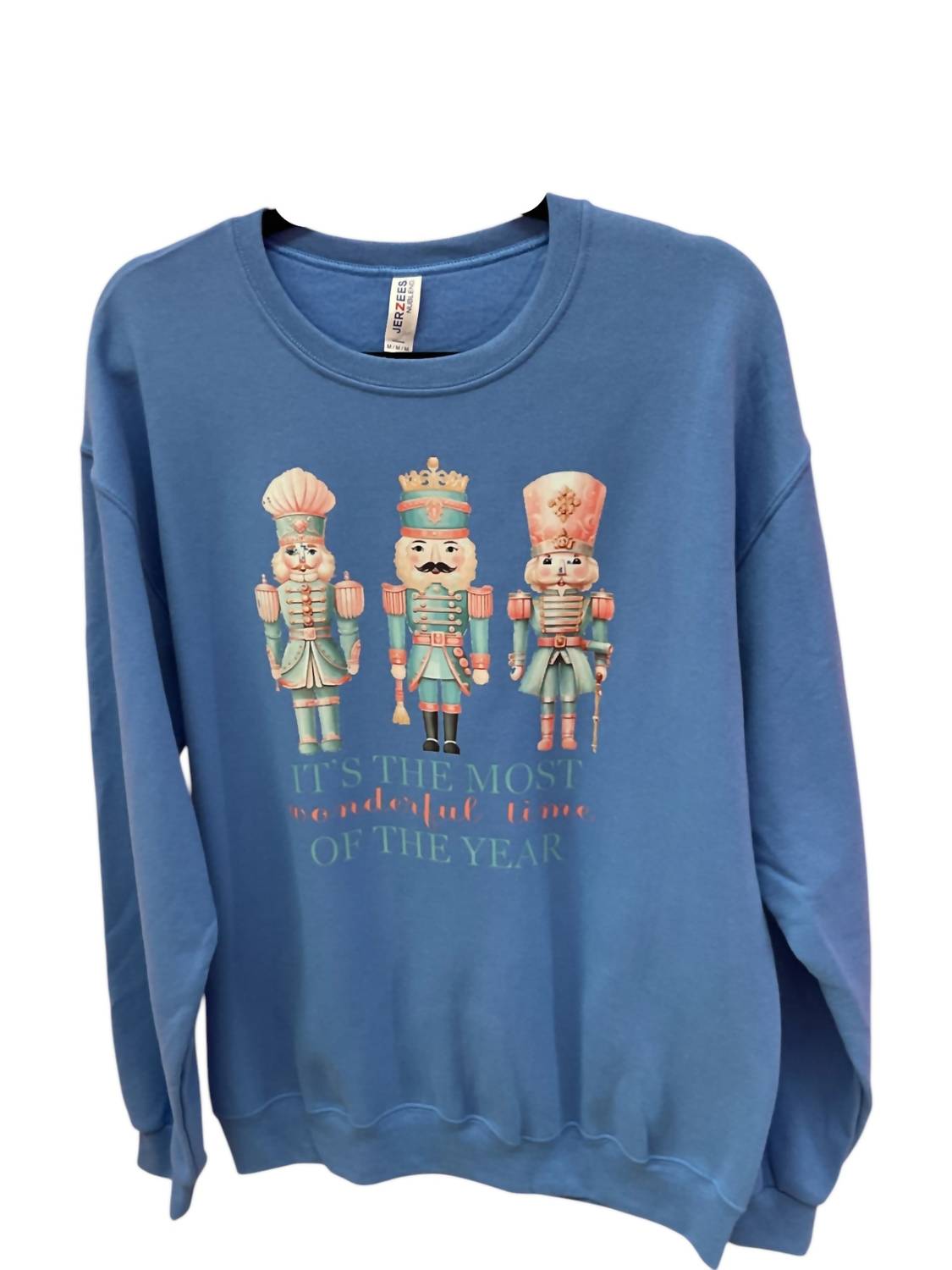 

Женская толстовка Frosty Nutcracker синего цвета Distressed Vintage Couture