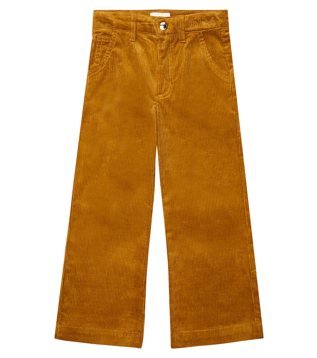 

Хлопковые вельветовые брюки Chloé Kids, Gold Yellow