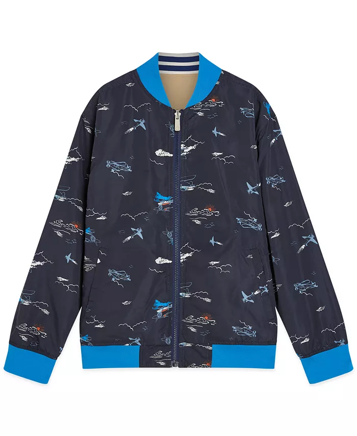 Мальчики 8-16 лет реверсивная куртка-бомбер Scotch & Soda, загар/бежевый — фото 3
