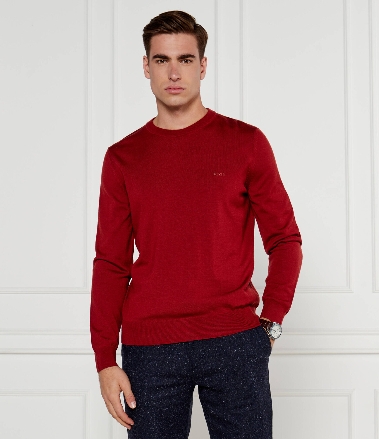 

Свитер BOSS BLACK Botto-L Regular Fit, красный