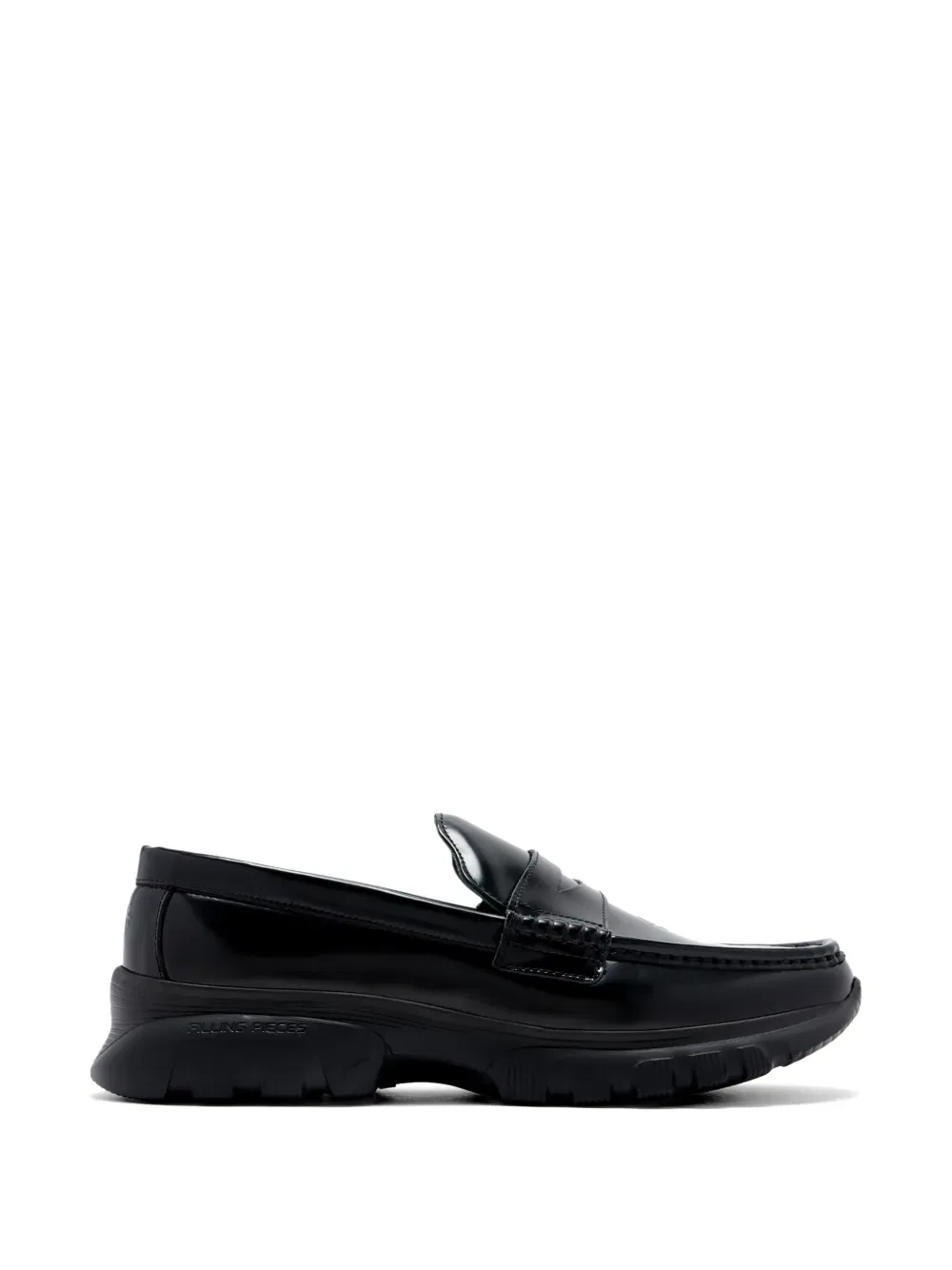 Лоферы с тисненым логотипом Filling Pieces, черный