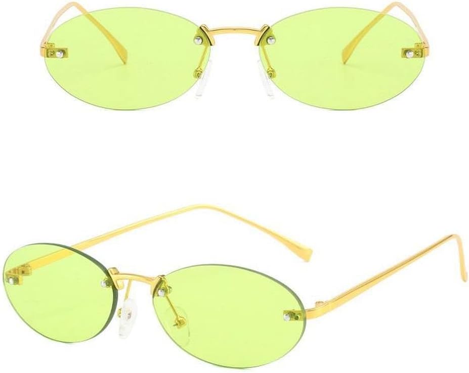 

Женские ретро-очки овальной формы из металла, зеркальные спортивные очки в маленькой оправе с защитой от УФ-излучения UV400. Мужские модные очки для вождения TVTBBVV, 3