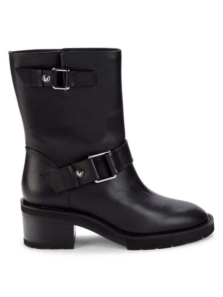 Кожаные ботильоны Boulevard с поясом Stuart Weitzman, черный