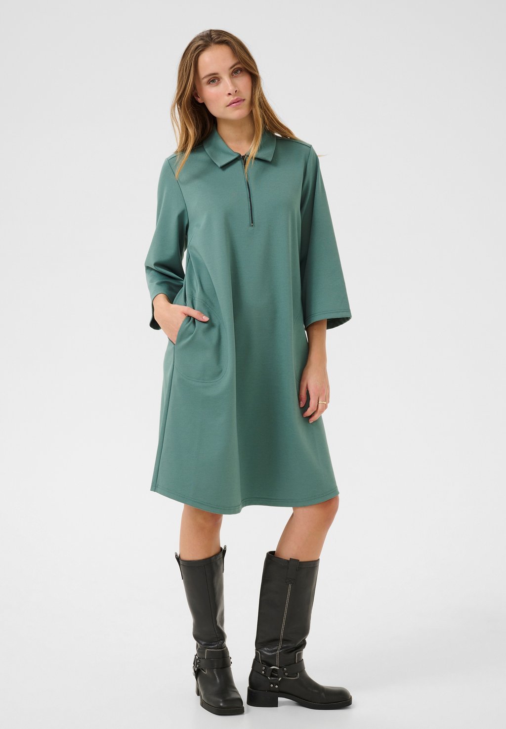 

Повседневное платье ELIN 3/4 SLEEVE Kaffe, темно-зеленый