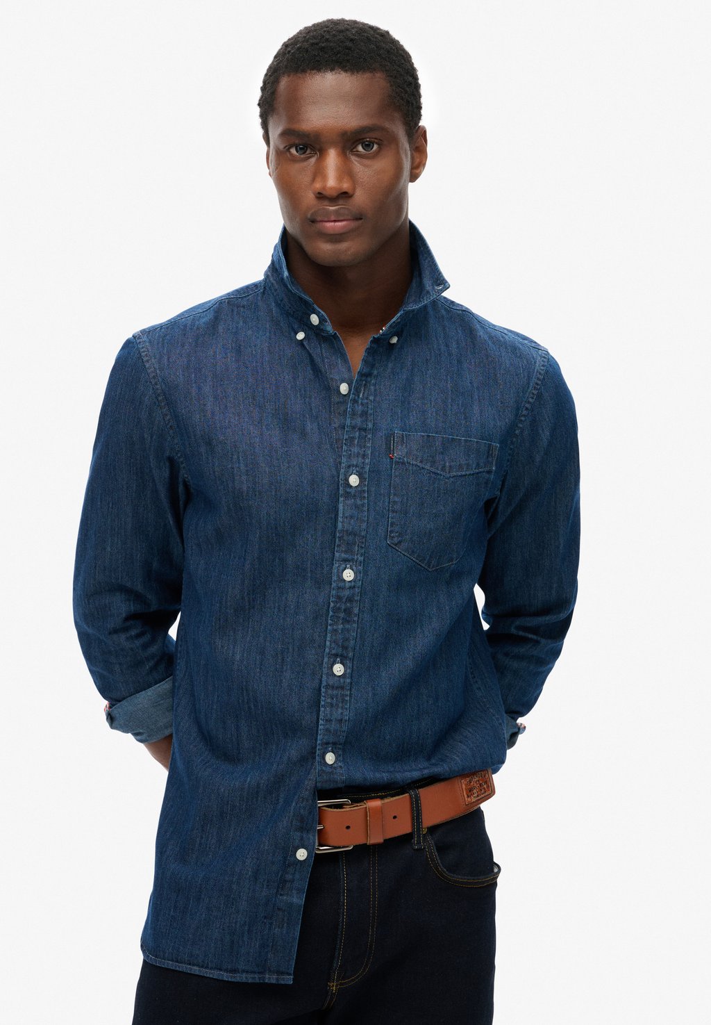 

Рубашка ESSENTIAL LONG SLEEVE Superdry, синий
