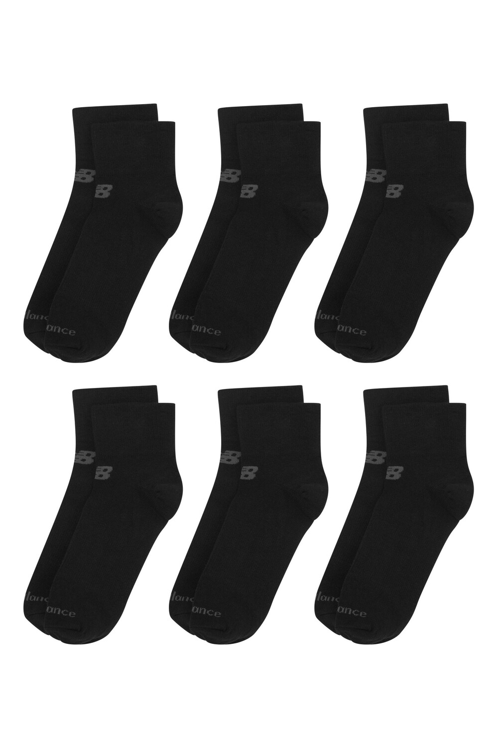 

Носки до щиколотки на плоской подошве Multipack New Balance, черный
