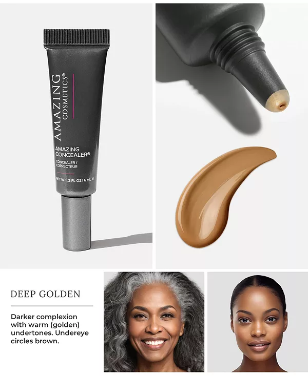 Консилер с полным покрытием, корректирующий цвет Amazingcosmetics, deep golden: deep, golden undertones, warm — фото 2