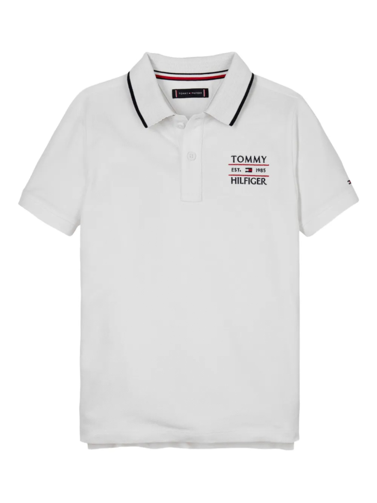 

Рубашка поло с вышитым логотипом Tommy Hilfiger Junior, белый
