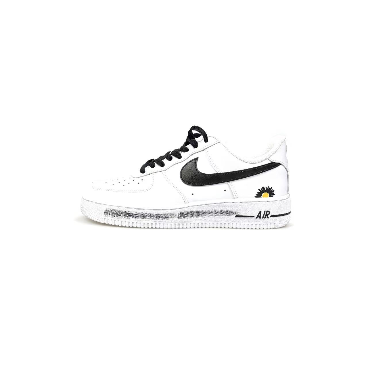 

Nike Кроссовки Air Force 1 Ink Chrysanthemum Graffiti из износостойкой кожи, низкие, для скейтбординга, унисекс, черный с белыми