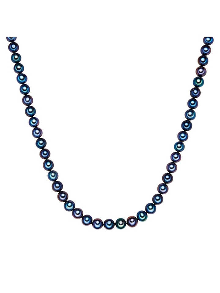 

Valero Pearls Жемчужное колье, серебро 925 пробы, пресноводный культивированный жемчуг синего цвета