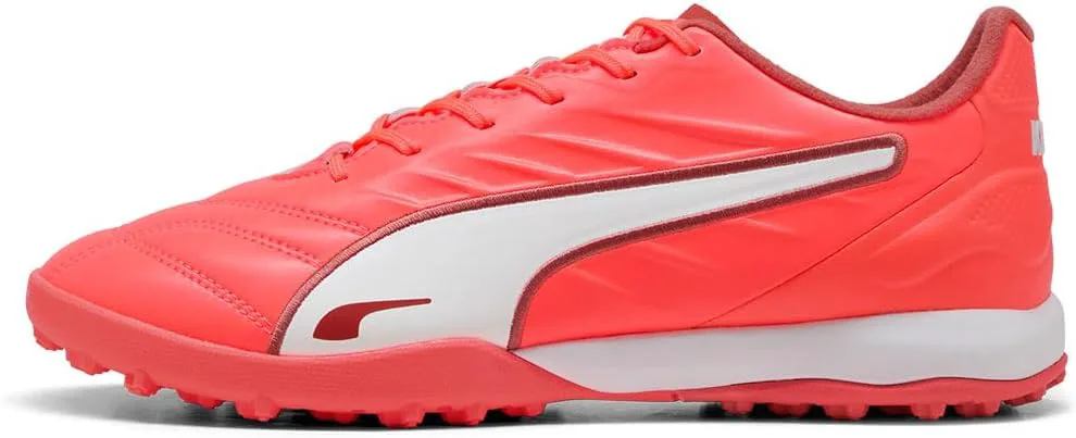 Футбольные бутсы PUMA King Pro Turf для мужчин, для игры на искусственном газоне - черные, белый/красный — фото 4