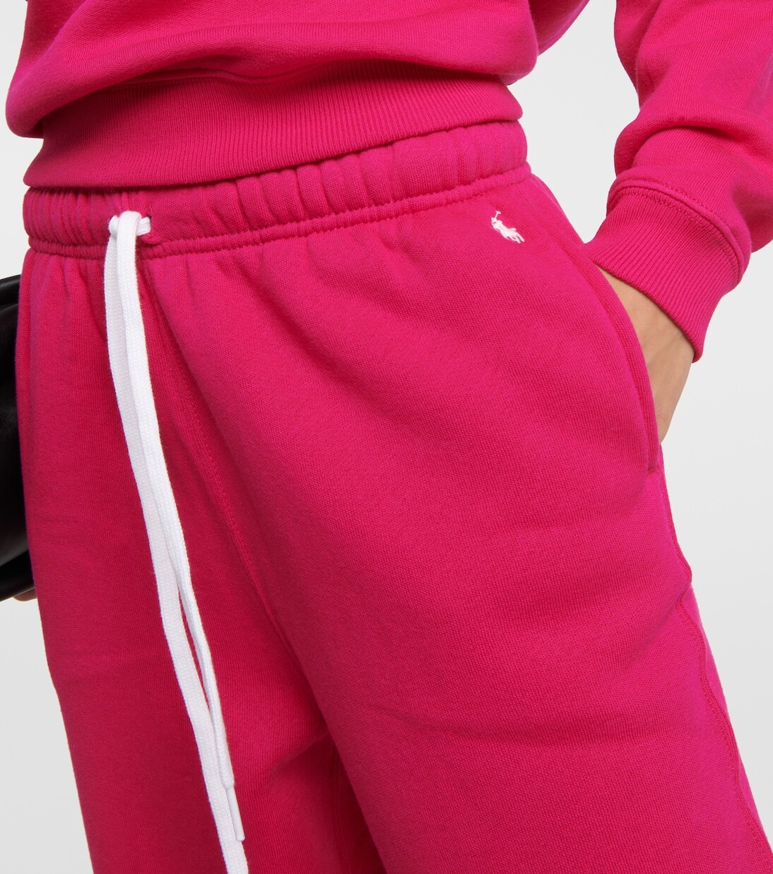 Спортивные брюки из хлопкового джерси Polo Ralph Lauren, розовый — фото 4