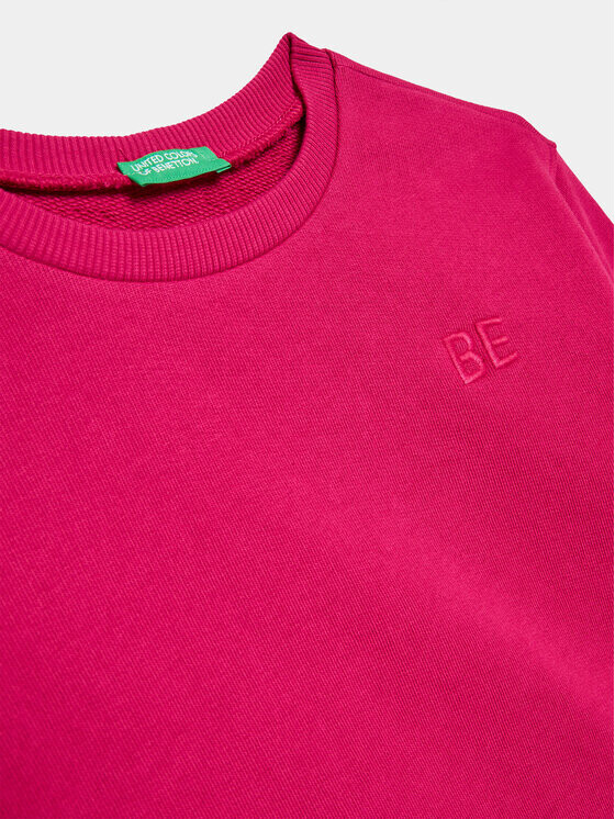 Толстовка свободного кроя United Colors Of Benetton, розовый — фото 3