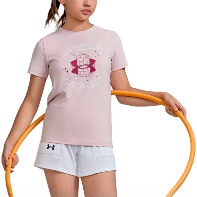 

Under Armour Футболка SS25 светло-розовая для подростков