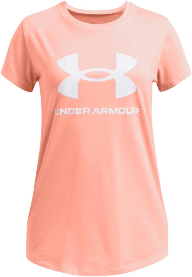 

Футболка с короткими рукавами Under Armour для девочек Live Sportstyle с графическим принтом, (896) Aero Orange/White, Белый, Футболка с короткими рукавами Under Armour для девочек Live Sportstyle с графическим принтом, (896) Aero Orange/White