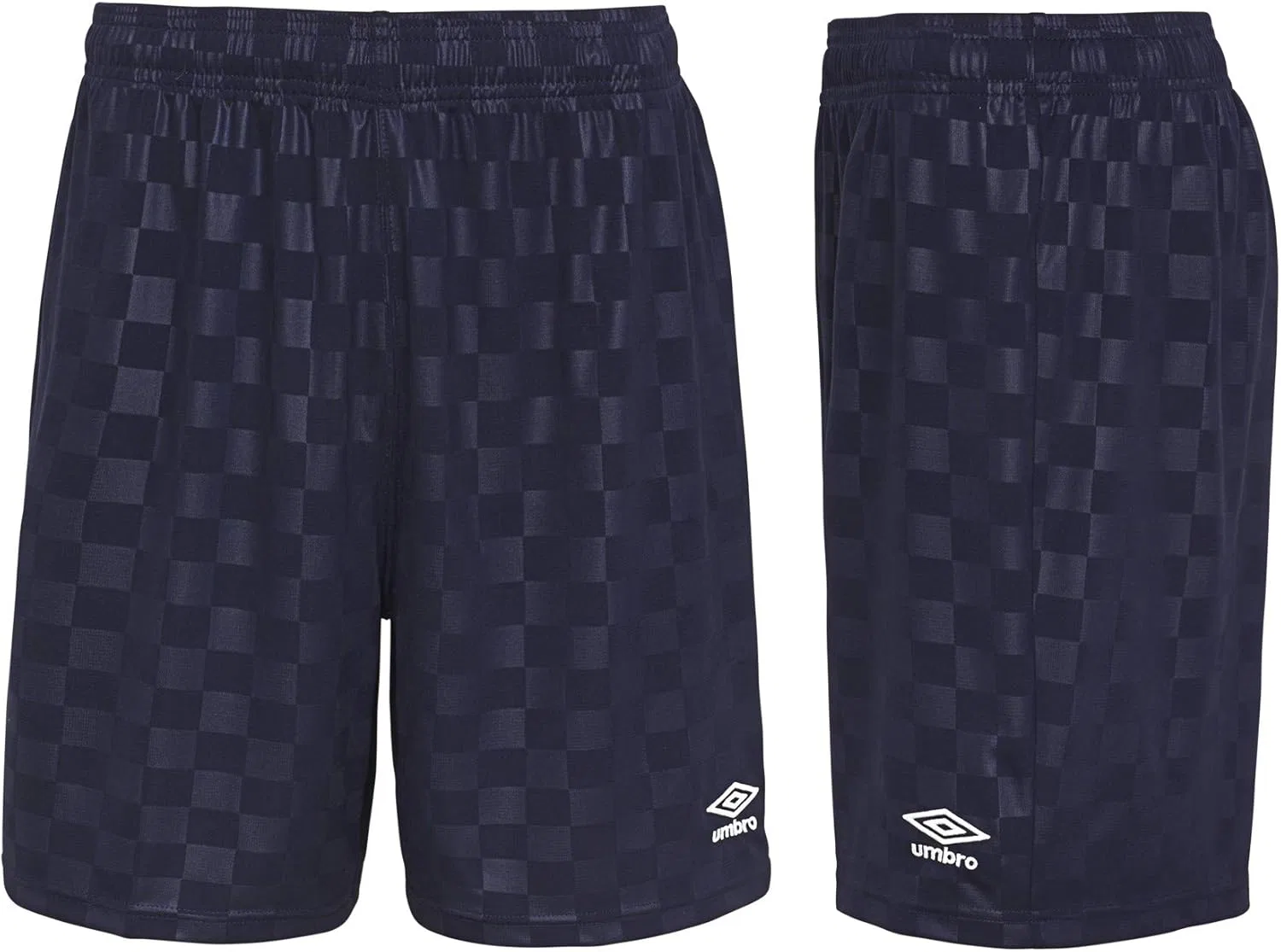 Детские клетчатые шорты Umbro, темно-синий — фото 3