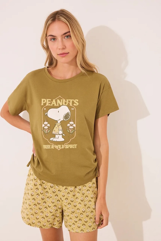 

Хлопковая пижама SNOOPY Women'Secret, зеленый
