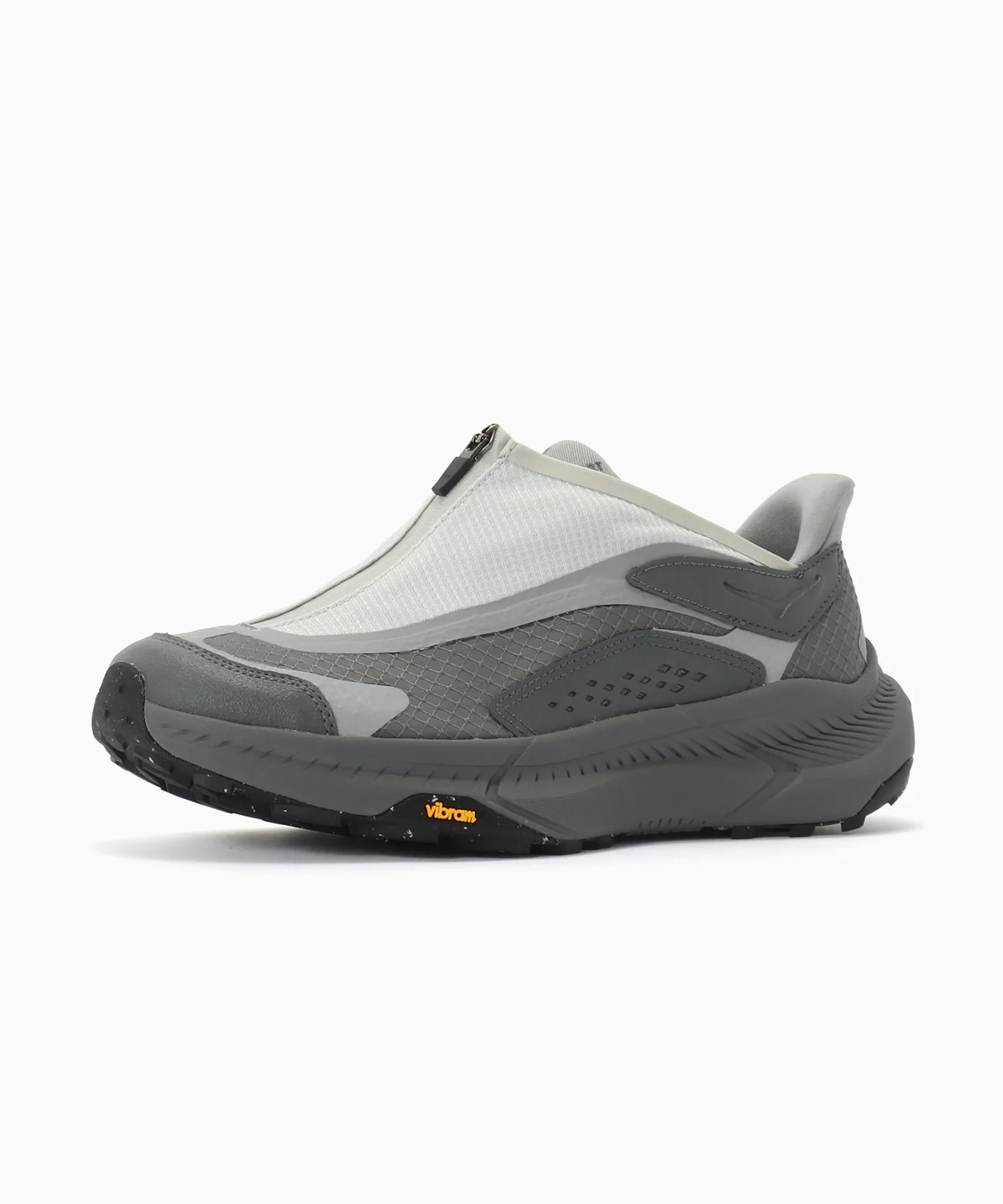 Кроссовки HOKA Project Transport zip closure синтетические чёрно-серые — фото 2